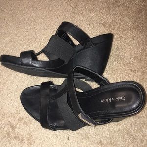 Calvin Klein - Open back black sandal
